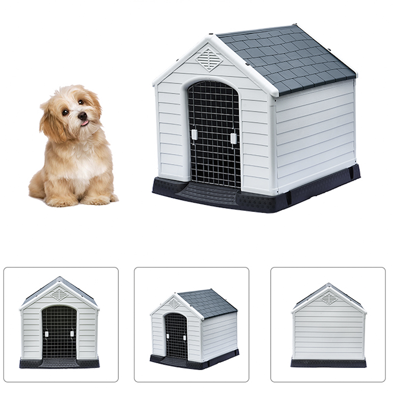 Wholesale Luxury Plastic Pet Dog House Kennel of Four Sizes, Waterproof and Removable for Different Colored Outdoor Dog Houses detail pictures