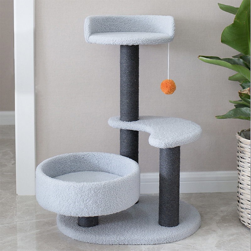 Famous Best Three-Dimensional Cat Tree Supplier –  Wholesale Multi-layer cat climbing tree one-piece vertical sisal scratching , cat scratching board jumping platform toy –  JIMIHAI