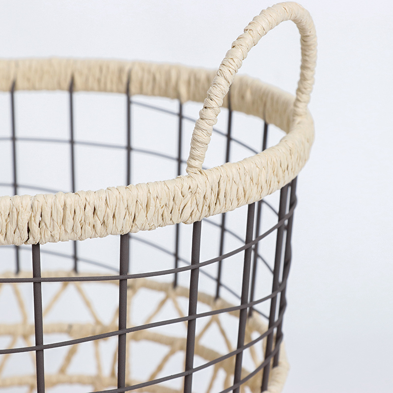 Modern Weave Harvest Baskets w/ Handles