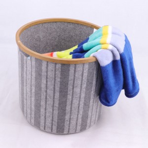 Manufacturer for Laundry Wire Basket - Home Accessories felt Storage Organizer for Closet Shelves Bedroom Office, Laundry Hamper Basket set of 4 – Fusen