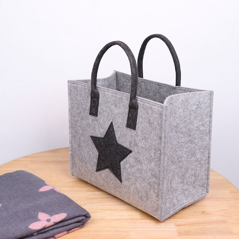 Eco-friendly 100% China 2022 new large felt bag Products Supplier Custom Logo Women Ladies Handbags Gray set of 3