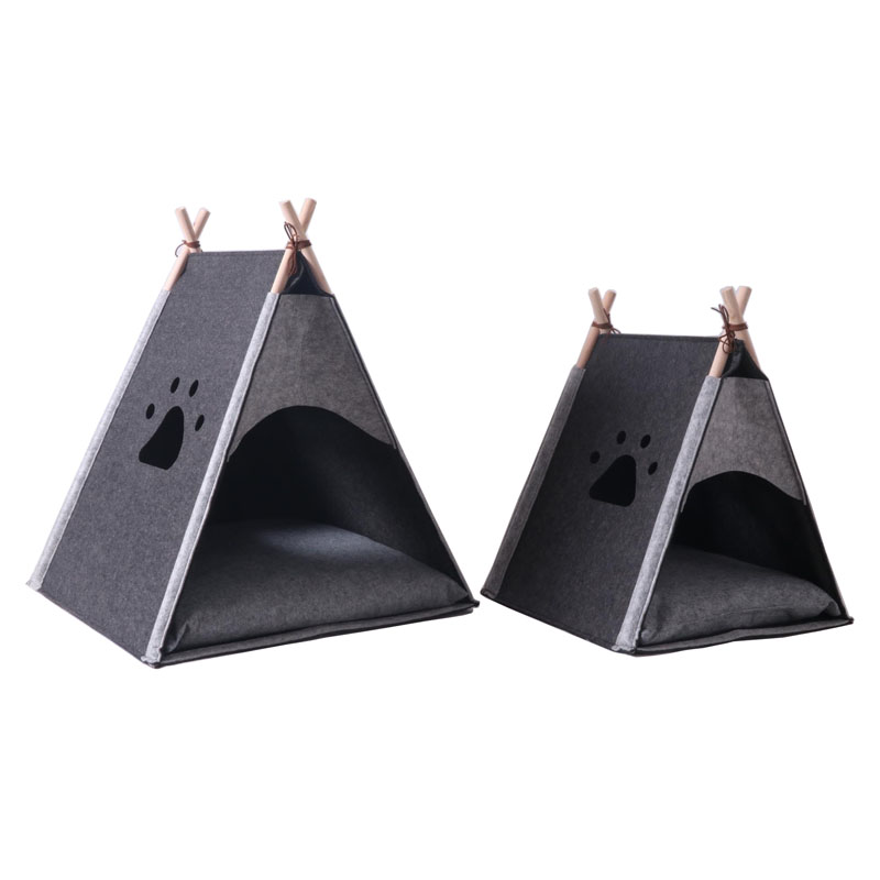 Fusen  folding Cat House Custom High Quality Tent Tipi Comfort Luxury dog house Gray /dark gray