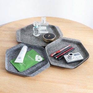 Durable Table top, make up storage tray gray/black