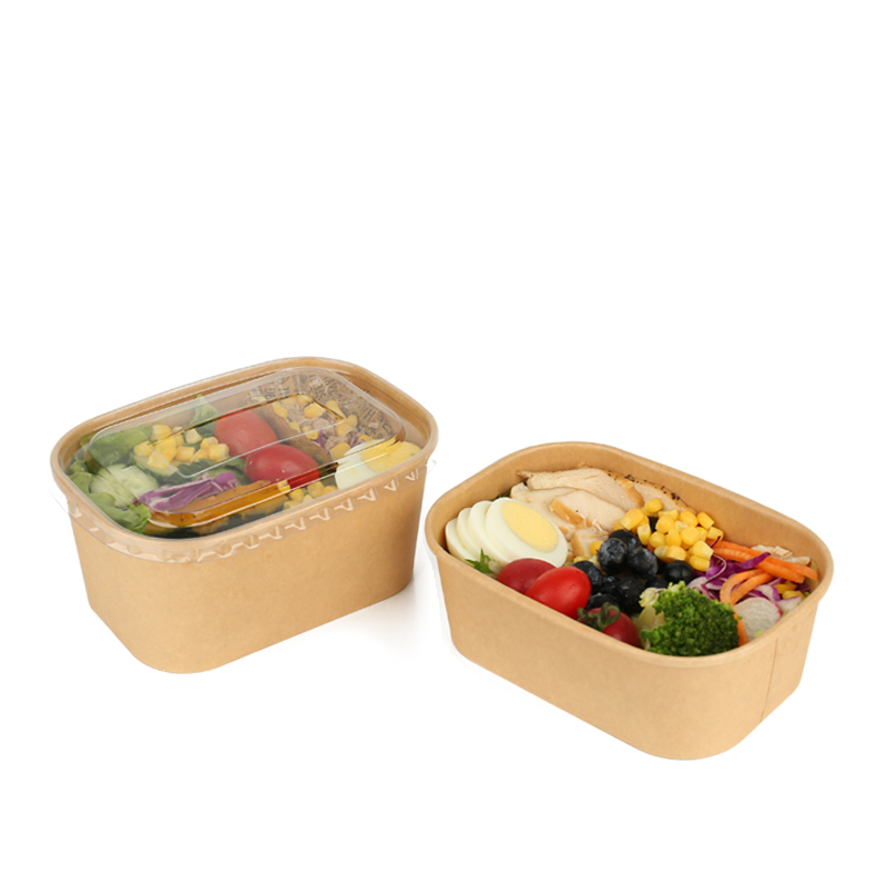 Biodegradable Paper Box Manufacturers Suppliers - Rectangular Paper Bowl  – Futur detail pictures