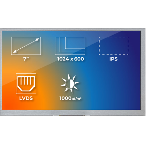7 Inch IPS 1024X600 TFT LVDS Capacitive Touch Screen