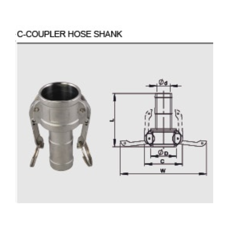 Stainless steel C coupler hose
