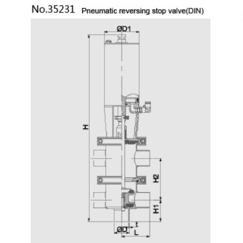 800 pneumatic reversing stop valve(DIN) No.35231