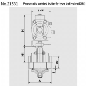 2021 Latest Design Api 602 - pneumatic welded Butterfly type ball Valve(DIN) No.21531 – FUTURE