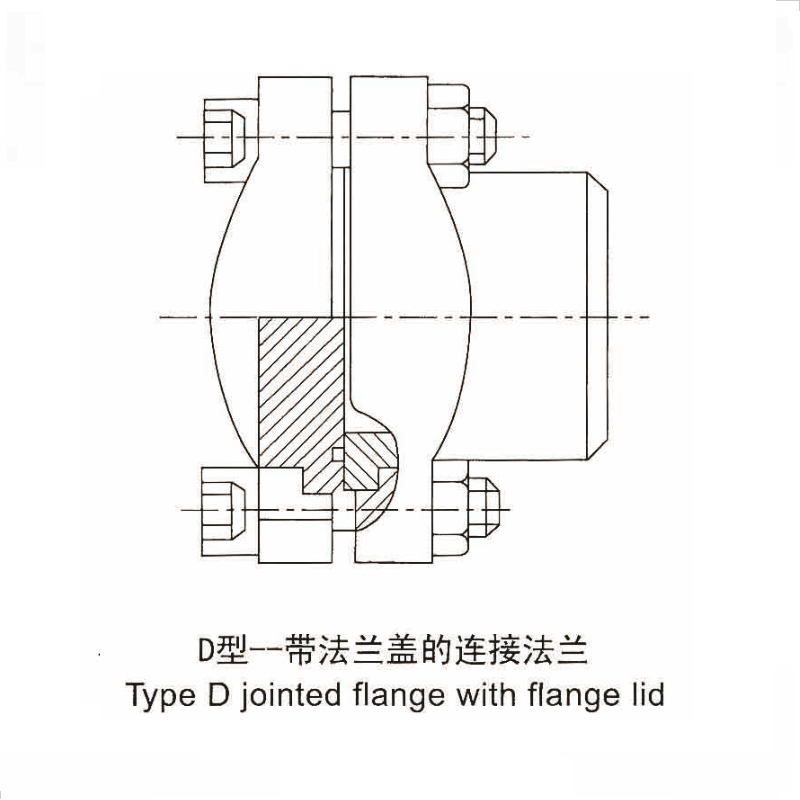 type D jointed flange with flange lid