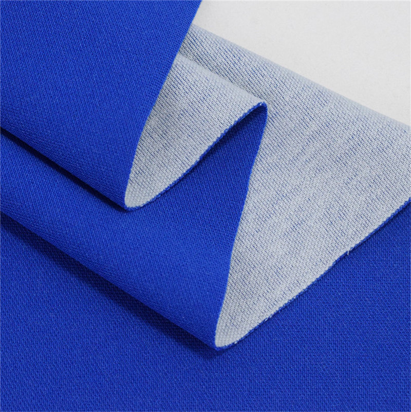 China Cotton polyester blended two tone interlock knit fabric