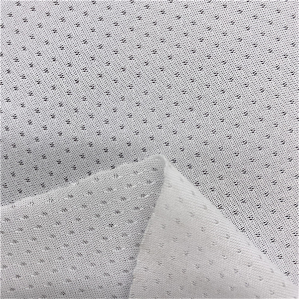 Breathable polyester knit weft jacquard mesh fabric for sportswear