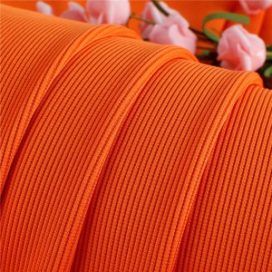 Polyester spandex 2×2 rib knit fabric