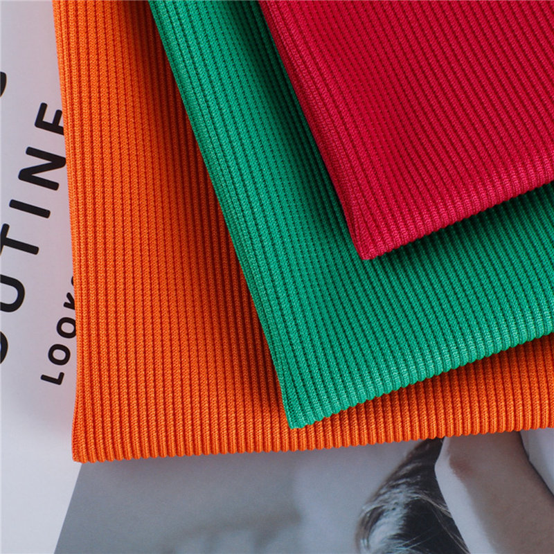 Bottom price Micro Pique Fabric - Polyester spandex 2×2 rib knit fabric – Huasheng