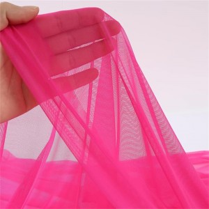 Nylon spandex power mesh soft comfortable stretch tulle fabric