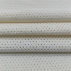 Breathable polyester spandex stretch jacquard knitted mesh fabric for sportswear