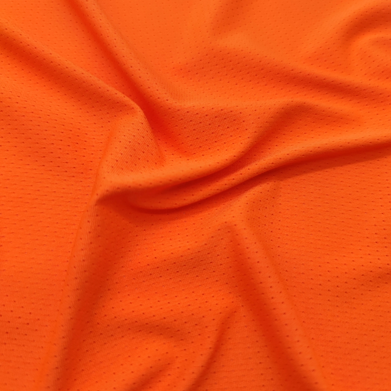 Polyester spandex breathable jacquard knitted stretch micro mesh fabric for active wear