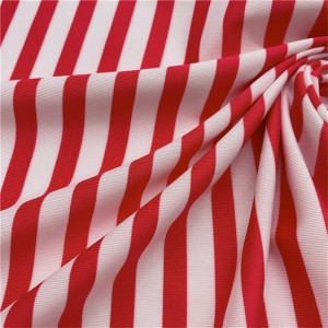 New design stripe cationic stretch jersey fabric for sportswear