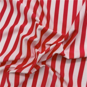 New design stripe cationic stretch jersey fabric for sportswear