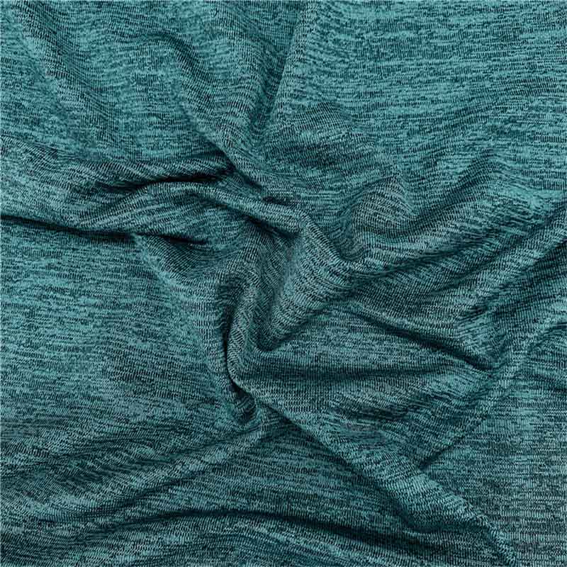 Blend Polyester Jersey Melange Knit Fabric , Luon Fabric 280GSM