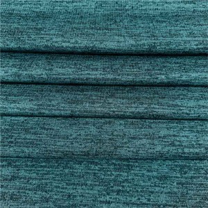 Polyester and spandex cooling melange jersey fabric for sportswear