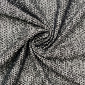 Nylon polyester and spandex high stretch melange jacquard mesh fabric for sportswear