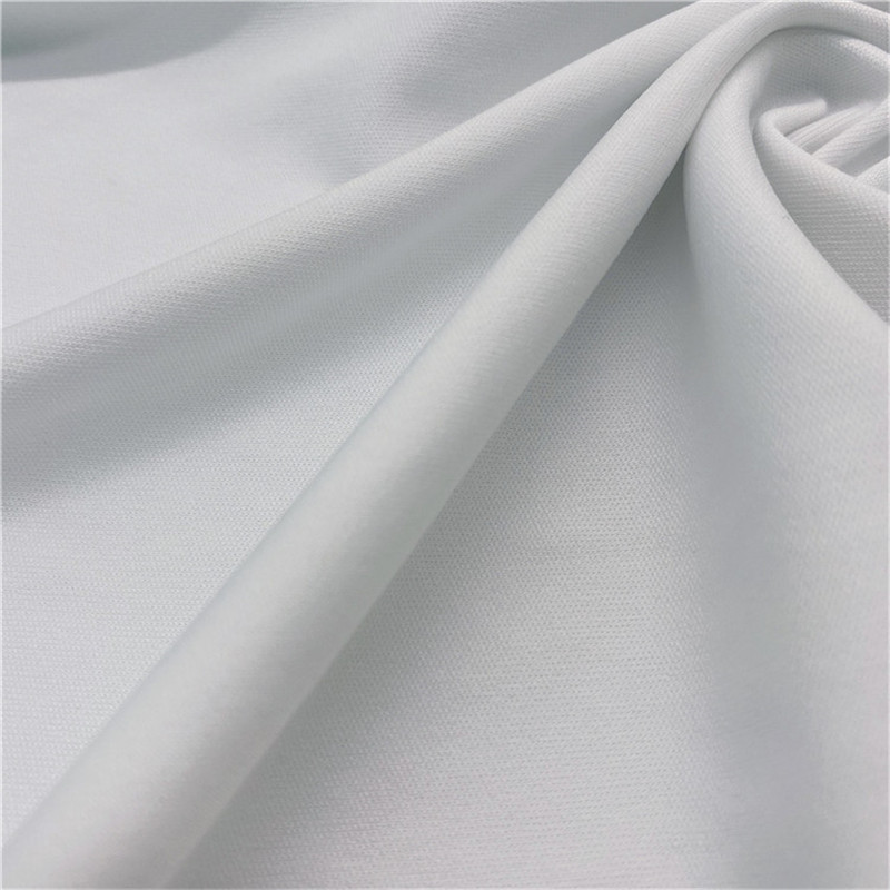 British Knitted Cotton Interlock Jersey Fabric - White