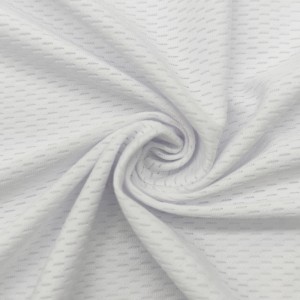 Polyester spandex high stretch jacquard knit mesh fabric for sportswear