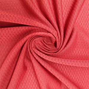 89% Polyester 11% spandex jacquard mesh fabric for sports jersey