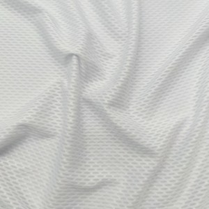 Polyester spandex stretch jacquard knitted mesh fabric for sports wear