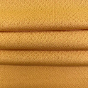 Cationic polyester spandex jacquard football mesh fabric for sports