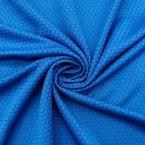 Polyester jacquard knit mesh fabric football pattern for sportswear