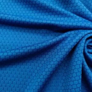 Polyester jacquard knit mesh fabric football pattern for sportswear