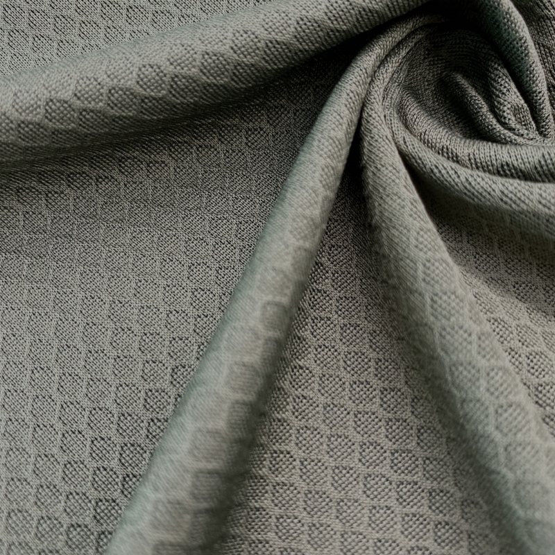 China Wholesale 100% polyester jacquard hexagonal mesh knitted fabric ...
