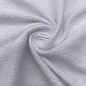 Heißer Verkauf 100% Polyester-Mesh-Jacquard-Strickstoff für Sporthemd