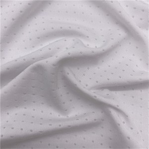 Quick-drying jacquard stretch mesh fabric 92% polyester 8% spandex for t-shirts