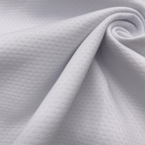 Polyester spandex breathable jacquard interlock knit fabric for sportswear