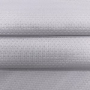 Polyester spandex breathable jacquard interlock knit fabric for sportswear