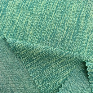 Cationic polyester spandex mélange jersey fabric