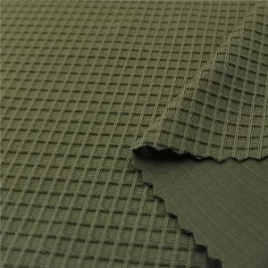 Nylon spandex waffle knit stretch fabric