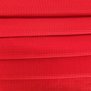 Moisture wicking 100% polyester waffle knit fabric for athletic wear