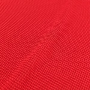 Moisture wicking 100% polyester waffle knit fabric for athletic wear