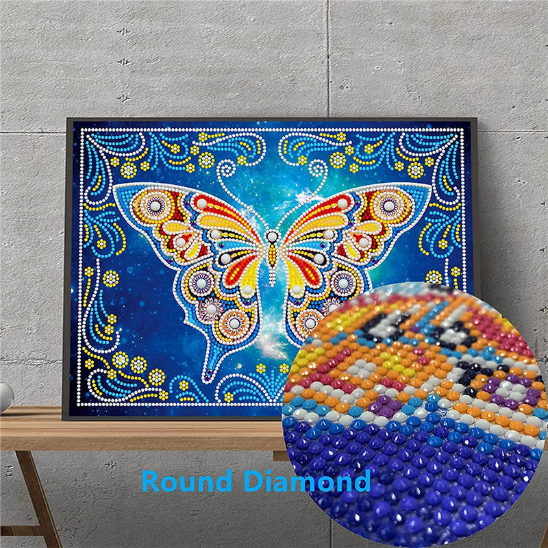 Wholesale Alec Monopoly Company Products –  Full Drill Paint with Diamond Art DIY butterfly painting by number kit Diamond painting luminous Art Wall Home Decor  – Tianjin Fy