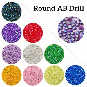 AB Drills Diamond Painting Accessories Manufacturer Resin AB Round Drill Rhinestones 2.8mm AB Resin Stone Beads