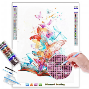 38# Cross Stitch Full round Drill butterfly Rhinestone Mosaic Painting Pictures Arts Craft 5D Diy Diamond Painting