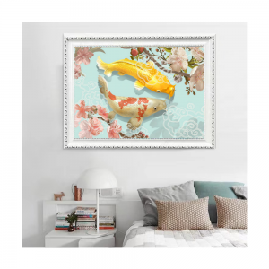 22# Frame Canvas Painting Fantasy Fish Diamond Painting Stretched Personalizado 5d Diy Diamond Painting