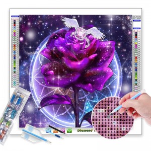 44# gifts crafts DIY beautiful flower round square full drill framed diamond painting kits home decoration
