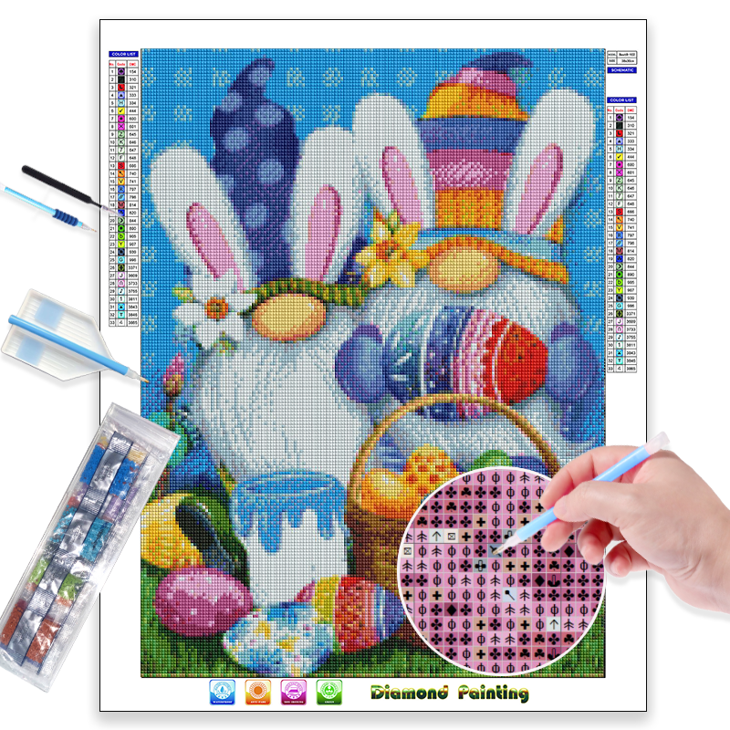 Best Custom Diamond Painting Manufacturers –  15# Diamond Dot Paintings Digital Printing Painting Mosaic 5d Diy Cartoon Rabbit Kids Paint Diamond Painting   – Tianjin Fy