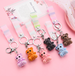 Bear Keychain Pile Coating Cute Delicate