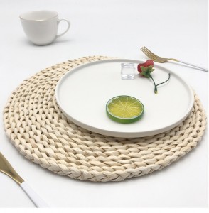 2022Natural Braided Rattan Placemats Straw Cup Coasters Dining Table Mat Heat Insulation Pot Holder Wicker Drink Coaster Kitchen