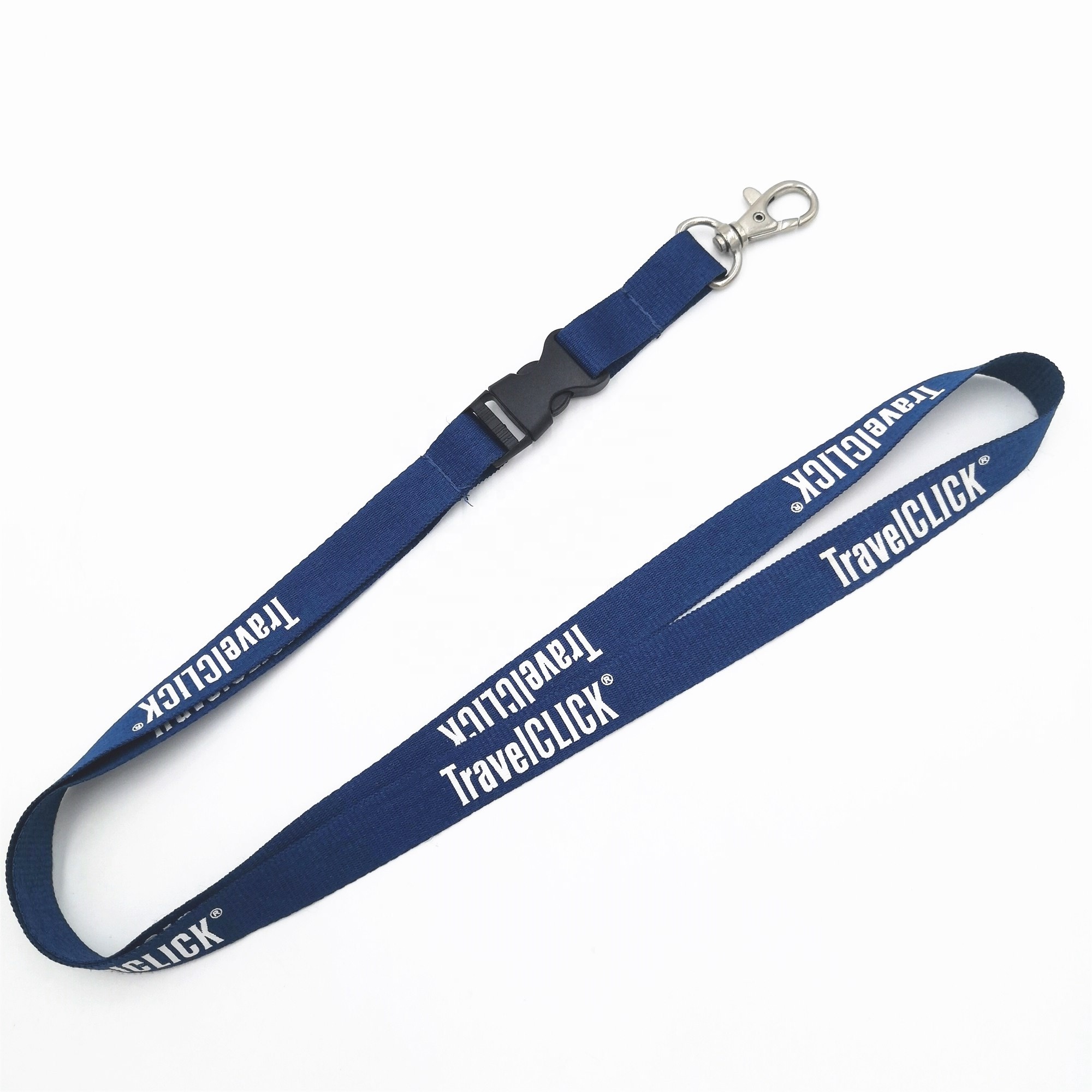 China wholesale Printing Machine For Lanyard - Hot sale comfortable custom polyester silk printing lanyard with plastic buckle for business card – Bison